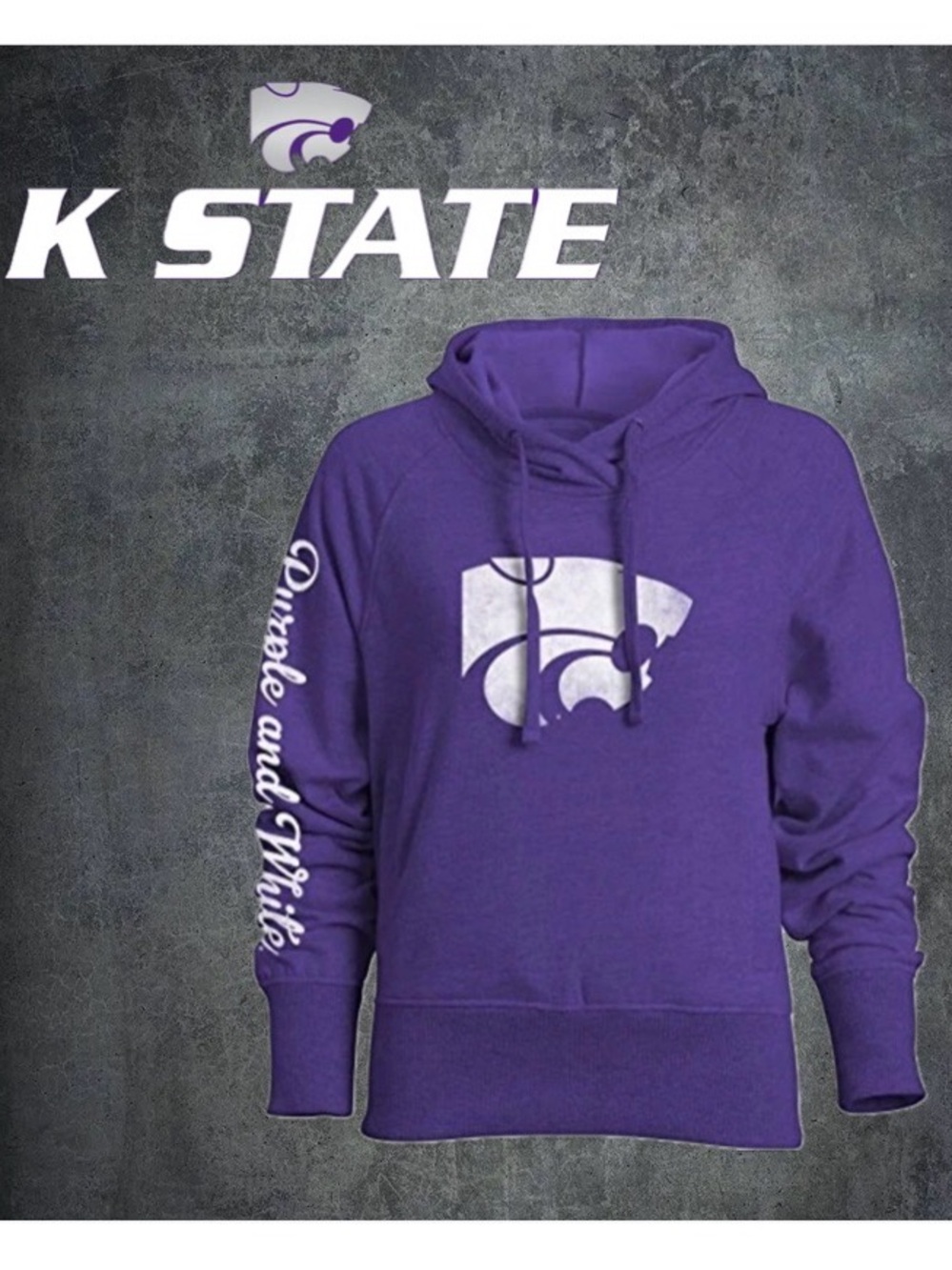 NWT [camp david] Kansas State Wildcats NCAA Hooded Sweatshirt Purple Women’s S